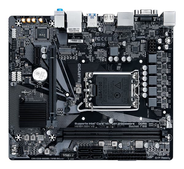 GIGABYTE Bundkort H610M S2H V2 - Micro ATX - Socket LGA1700 - Intel H610