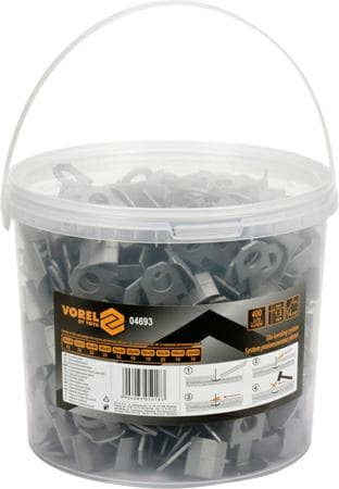 VOREL NIVÅKLIPS PLYTEK 400 stk. 04693