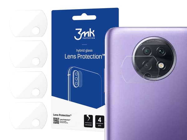 Glas x4 för kameralins 3mk Linsskydd för Redmi Note 9T 5G
