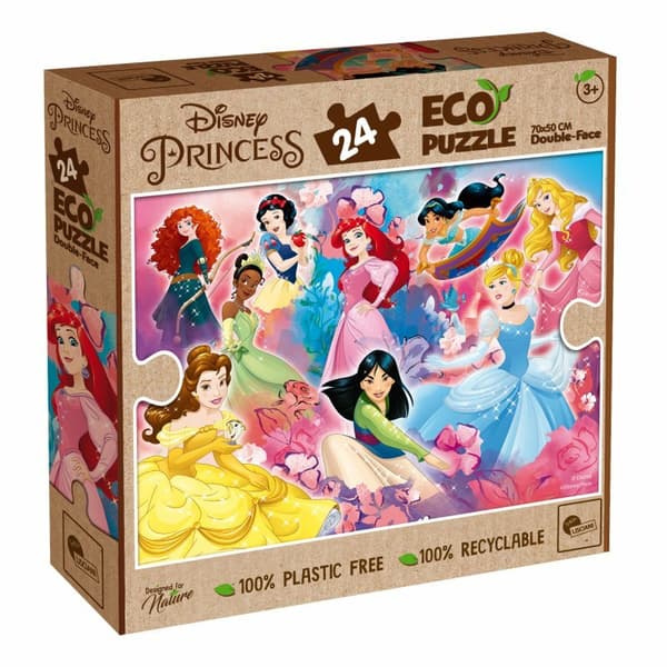 Lisciani LISCIANI DISNEY ECO DOBBELTSIDET PUZZLE PRINSESSE 24 STK.