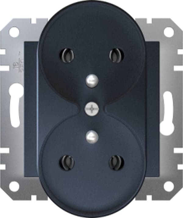 Schneider Electric Aspora Dobbeltstikkontakt med/uden ramme antracit EPH9810271