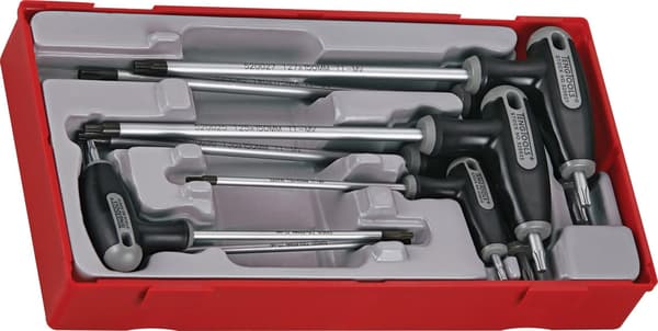 Teng Tools Torx nyckelsats typ T 10 - T40 med hål 7 delar (68920107)