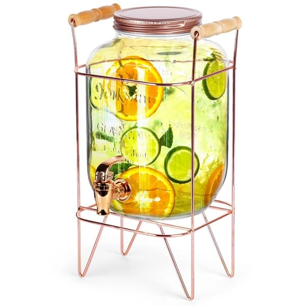 5,5l GLASBEHOLDER TIL DRIKKEVARER MED TAP OG STATIV 139603