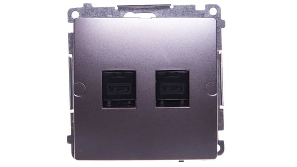 Kontakt-Simon Computerstik Simon Basic dobbelt RJ45 kat. 6 med skærmet rustfrit stål (BM62.01/21)