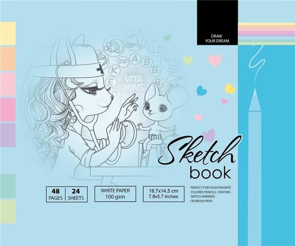 Skizseblok 197x145/48k 100g TW FRESH