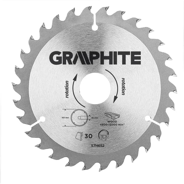 Graphite Widia sågblad 165x30mm 30 tänder - 57H652