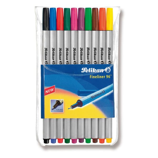 Pelican Fineliner 96, 10 eri väriä (940676)