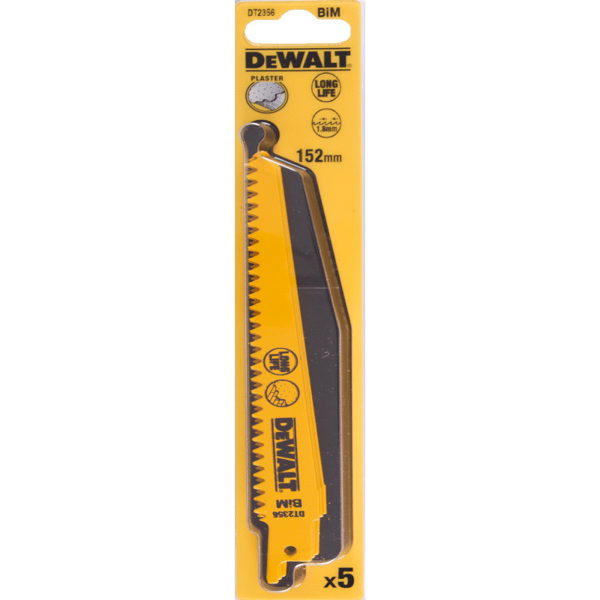 DEWALT BAJONETSAVKLINGE 152x1,8mm SPECIAL./5 stk.