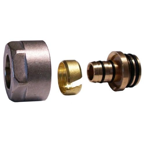 Schlosser Klemforbindelse til plastrør M22x1,5-16x2 GW hvid - 602600005