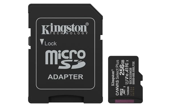 Kingston Flash-kort inkl. SD-adapter Canvas Select Plus - microSDXC UHS-I - 256 GB