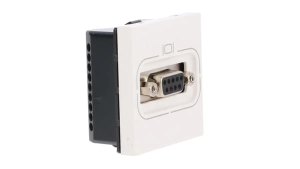Legrand MOSAIC SUB D-stikdåse med skrueforbindelse /2 moduler/ hvid RS 232 9 kontakter 078765