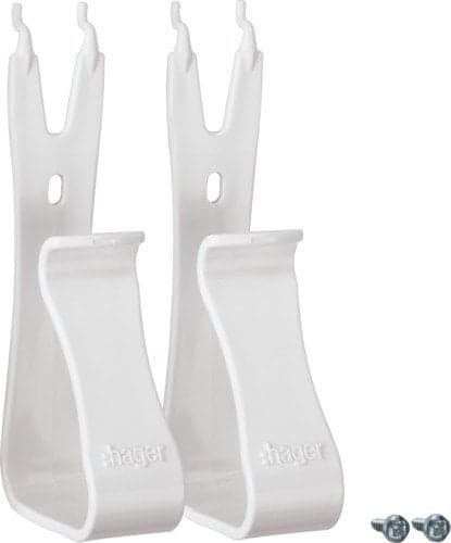 2x holder til multimedieenheder, plastik, hvid VZ02MM