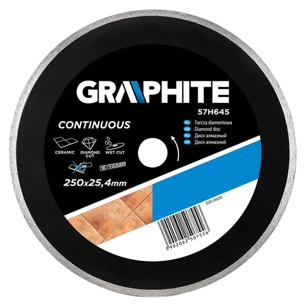 Diamantklinge 250 x 25,4 mm, fuld