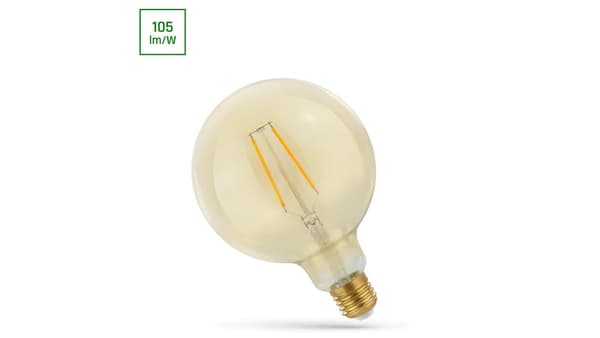 Spectrum LED GLOBE G125 E-27 230V 2W COG WW RETROSHINE SPECTRUM unihimp