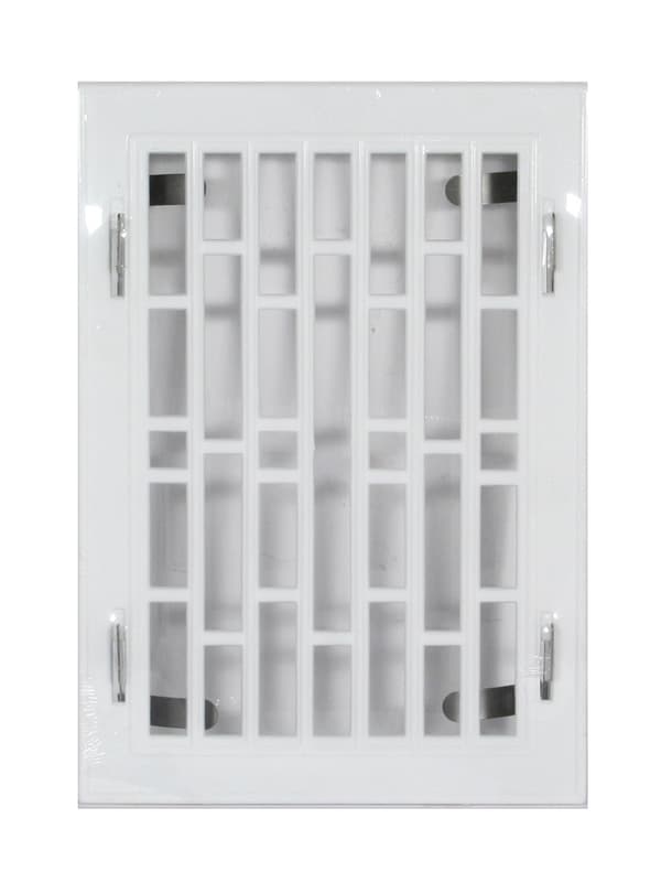 PLASTGITTER MED METALRAMME 14*21CM HVID
