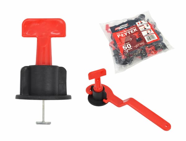 AWTOOLS PLYTEK NIVELLERINGSSYSTEM 50 STK + NØGLE