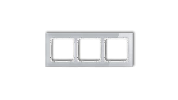 Karlik Deco Ramme Dobbelt Grå Glas Effekt Bund: Hvid (15-0-DRS-3)