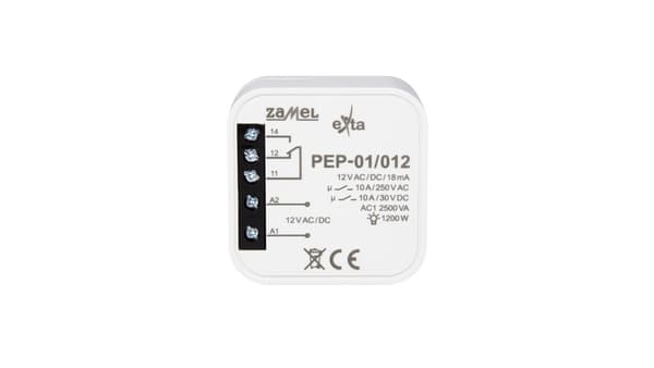 Indbygget magnetventiltransmitter 12VAC/DC 10A PEP-01/012 EXT10000258