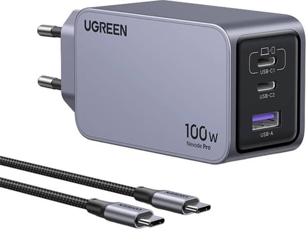 UGREEN Nexode Pro 100W GaN-laddare med USB-C-kabel