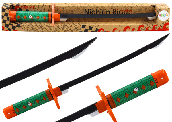 Nichirin Samurai Sværd Batteridrevet Komfortabelt Greb Grøn Lyd