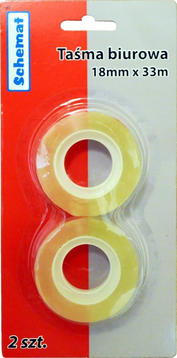 Kontorstejp 18mmx33m (2-pack)