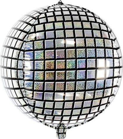 Party Deco Folieballon, diskokugle, holografisk, 40 cm. universal