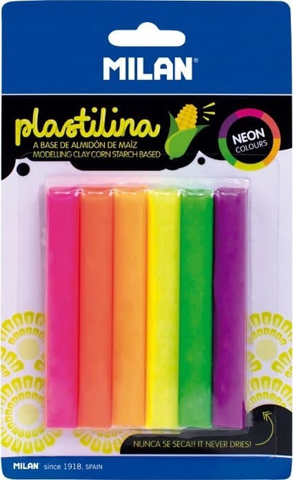 Muovailuvaha Neon 6 väriä MILAN