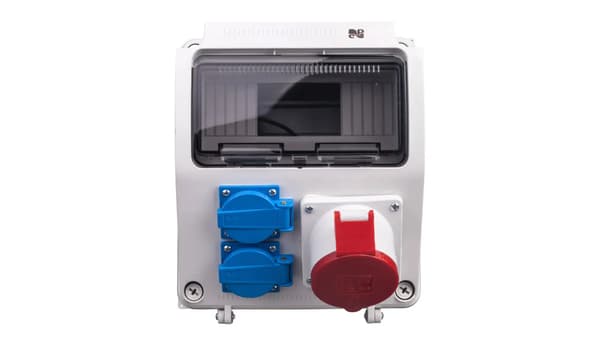 Byggefordeler 9 moduler 5P/32A 2x2P+uden beskyttelse RS-9 6232-00