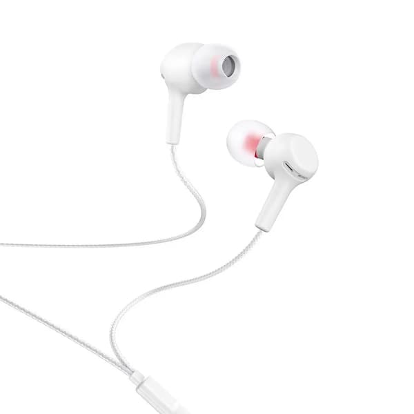 HOCO headset / in-ear hörlurar 3,5 mm jack med mikrofon M78 El Placer vit.