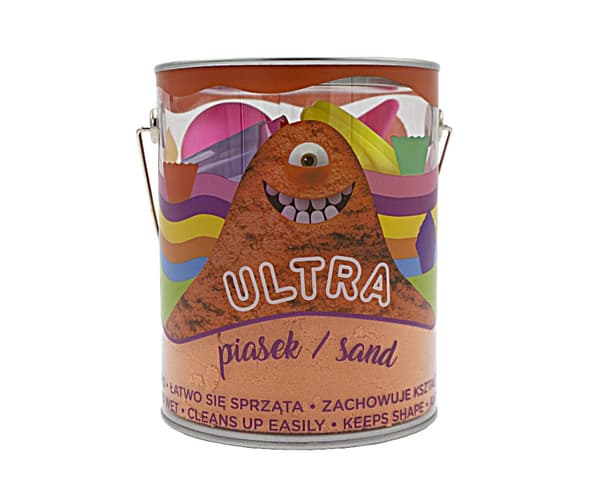 Epee Sand Ultrasand dåse 900g 4 store forme 2 værktøjer orange Muffins