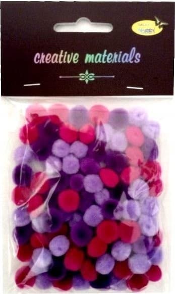Akryylipompomit violetti 10mm 100kpl