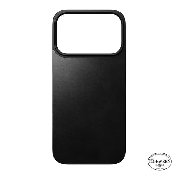 Nomad Magnetisk Læderbagside, sort (Horween), Magsafe - iPhone 17 Pro
