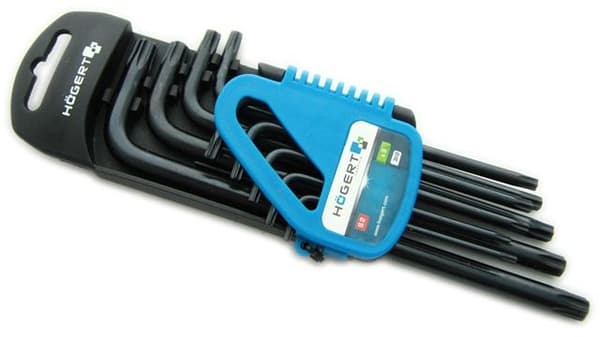 Högert Technik TORX-nøgler lang stål S2 9 dele (HT1W816)