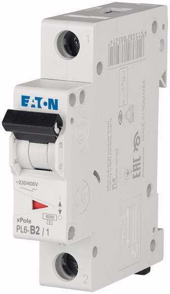 Eaton Strømafbryder 1P C 25A 6kA AC PL6-C25/1 286535