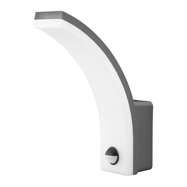 FRENIT LED 20W, trädgårdsbelysning med rörelsesensor, 1800lm, IP65, 4000K, dimningsfunktion, grå