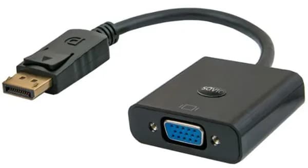 AV-sovitin Savio DisplayPort - D-Sub (VGA) musta (CL-90)