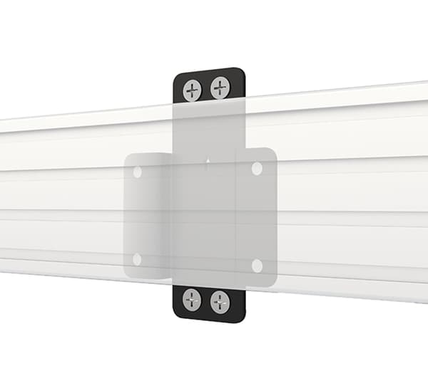B-Tech seinäkiinnitysteline System X -kiskokiinnitystelineelle - 19mm, teline, musta, 126 mm, 19 mm, 178 mm, 4.9 cm