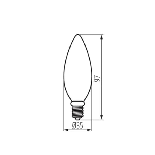 Himmennettävä LED-lamppu XLEDIM C35E14 5,9W-WW 806lm 2700K lämmin väri 35278