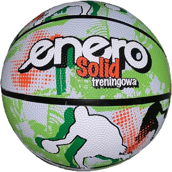 BASKETBALL BOLD ENERO SOLID R.7 GRØN-HVID