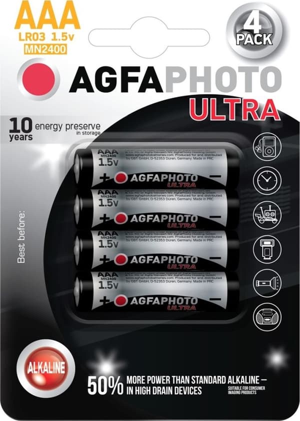 Agfa Battery Ultra AAA/R03 4 kpl