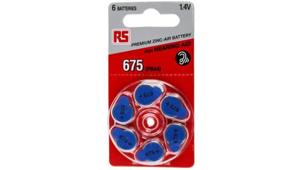 Knapcellebatteri, PR44, 1,4V, 300mAh, RS PRO