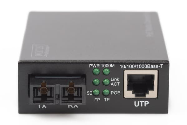 DIGITUS Professional DN-82150 - mediekonverter - 10Mb LAN, 100Mb LAN, 1GbE