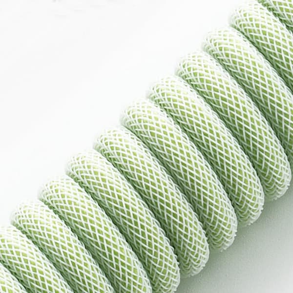 CableMod Classic USB-C till USB Typ-A Indragbar Tangentbordskabel, Lime Sorbet - 150 cm