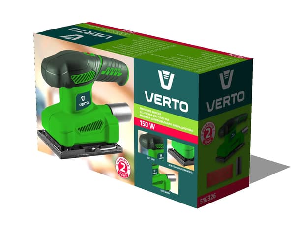 150W värähtelevä hiomakone, pohja 90 x 187 mm