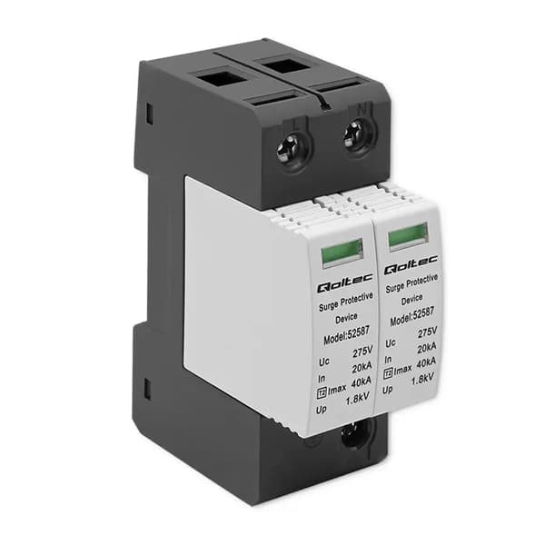 Qoltec Arrester bagebeskytter AC | 2P | 275V | T2 | C