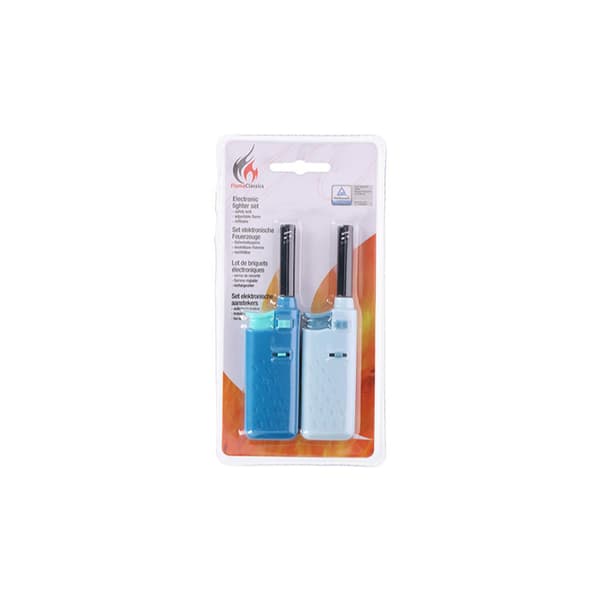 BBQ - Gaslighter til grill/køkken 14 cm 2 stk. (blå/blekitty)