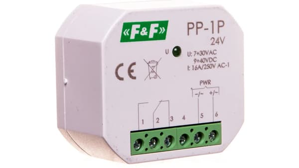 F&F Elektromagnetisk sender 1P 16A P/T - PP-1P 24V