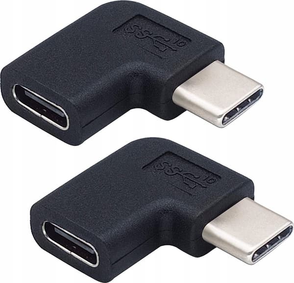Adapter PremiumUSB-C/Han Kabel - C/Hun 90°