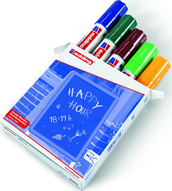 Kridtmarker 4-15mm 5 farver
