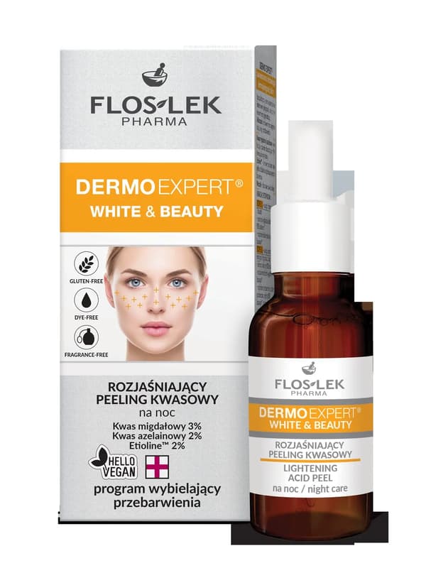 FLOSLEK Ansigtspeeling Pharma Dermo Expert White&Beauty Brightening 30ml
